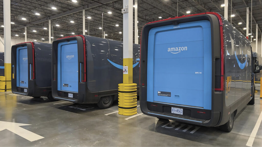 Amazon tests Rivian electric delivery vans at Vancouver fulfillment ...